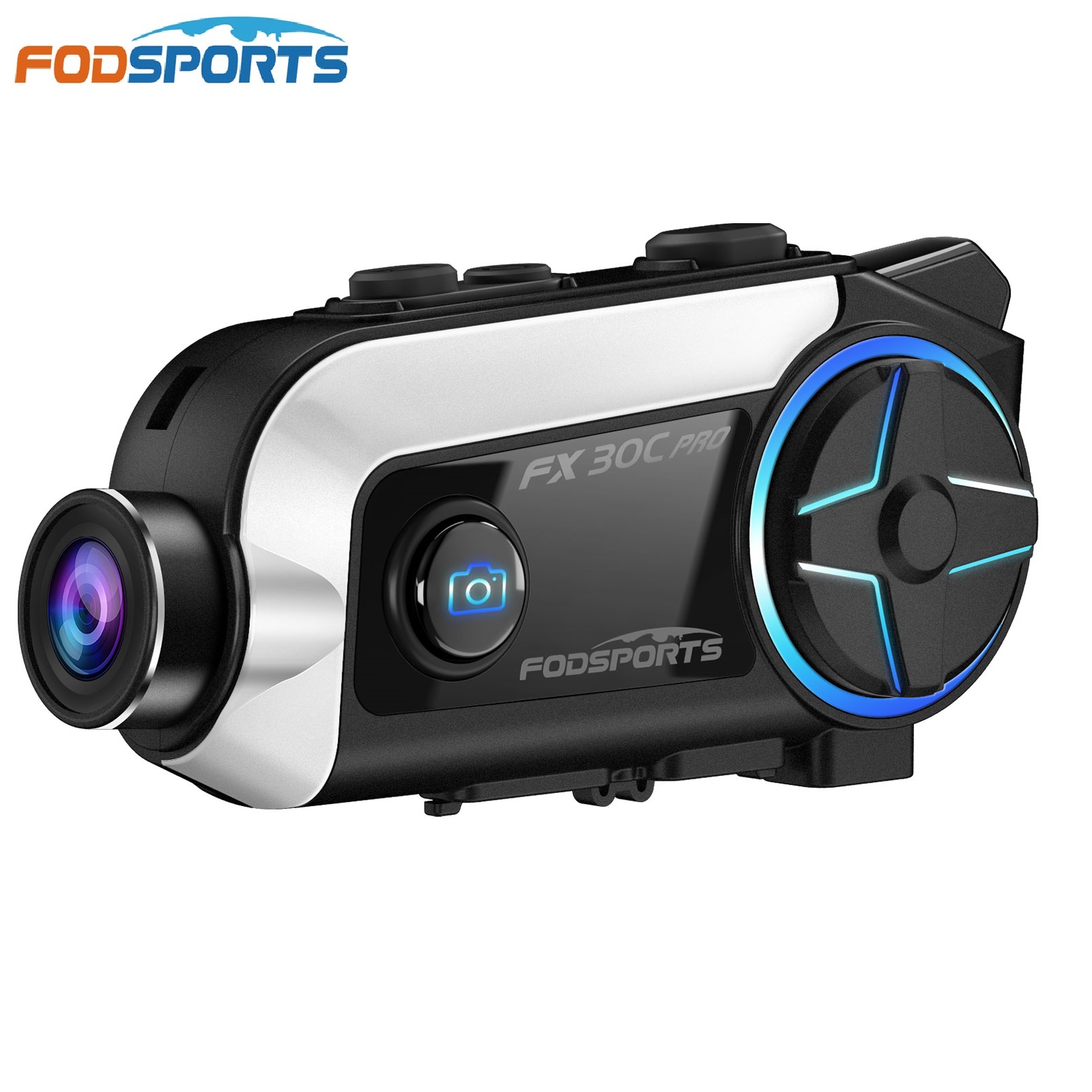 Universal Motorcycle Helmet Intercom Headset - ชุดหูฟังบลูทูธสำหรับมอเตอร์ไซค์ Fodsports FX30C PRO พร้อมกล้องบันทึกวิดีโอติดหมวกกันน็อค