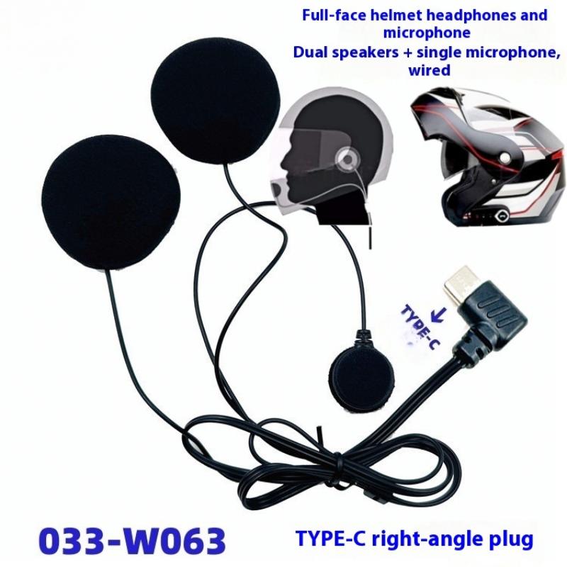Full Face Motorcycle Helmet With Bluetooth - 【Y】ชุดหูฟังสำหรับหมวกกันน็อคเต็มใบแบบ Type-C HD ลดเสียงรบกวน พร้อมไมโครโฟนนุ่มสำหรับ E1/X1