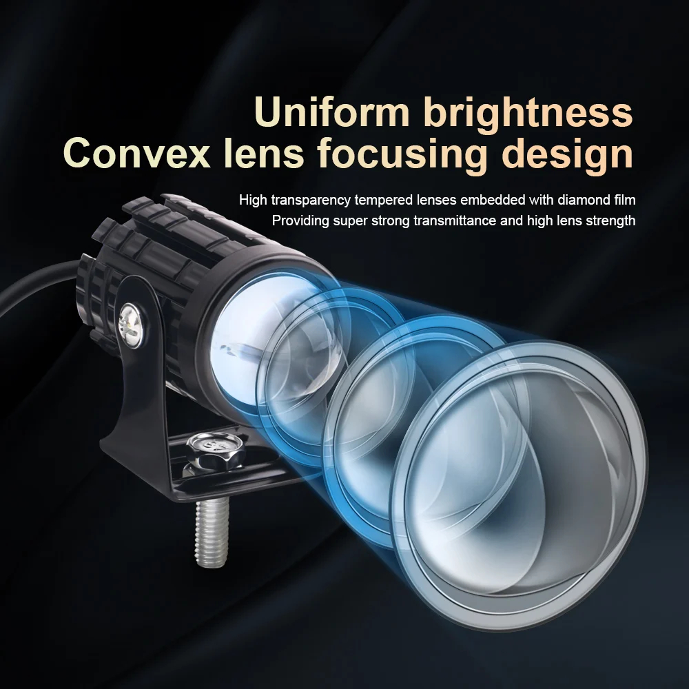 ไฟสปอตไลท์สำหรับ lampu depan L - Universal Motorcycle Led Headlight Projector บทวิจารณ์และราคา
