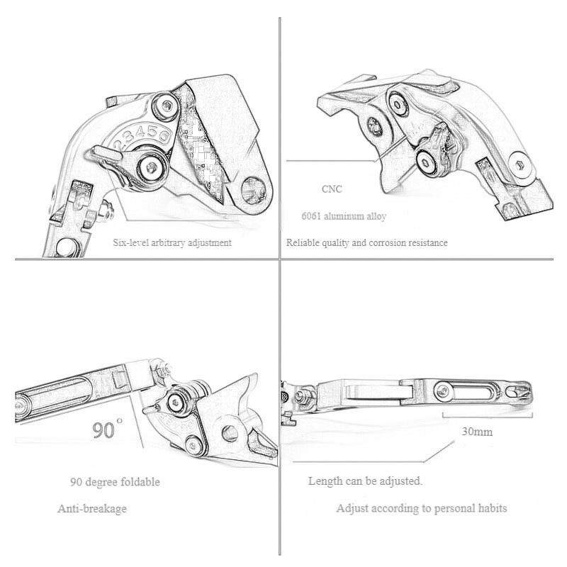 สำหรับ YAMAHA MT-09 MT09 MT mt - Cnc Aluminum Adjustable Brake Clutch Levers บทวิจารณ์และราคา