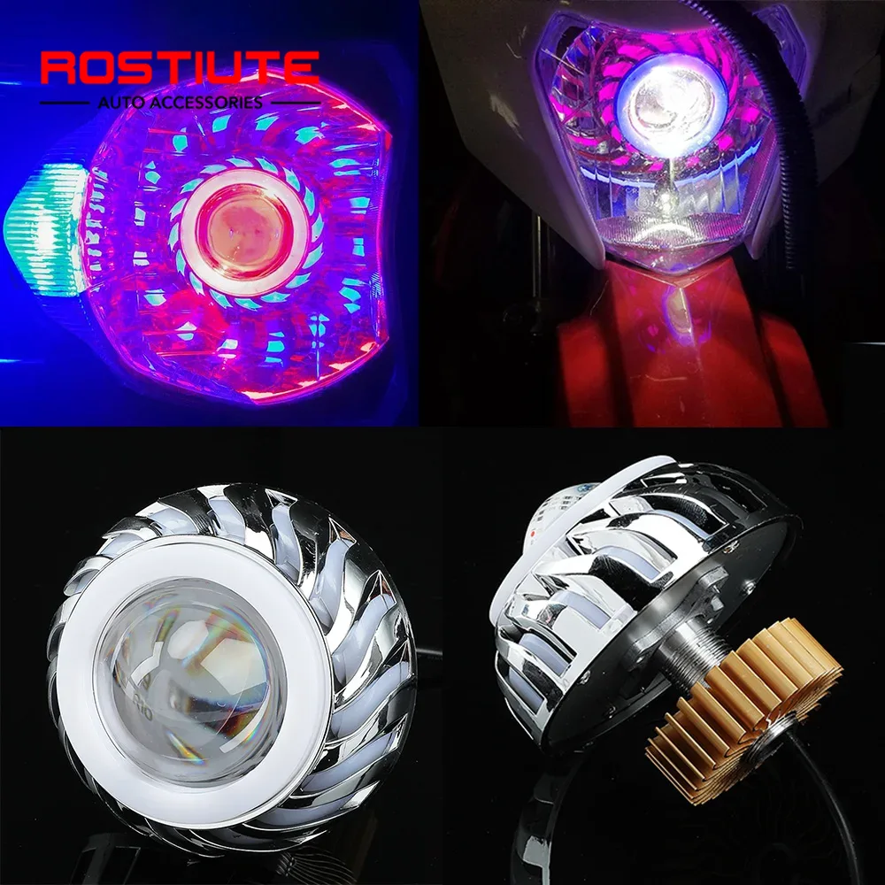 สูง/ต่ํา Beam Double Angel Eye - Universal Motorcycle Led Headlight Projector บทวิจารณ์และราคา