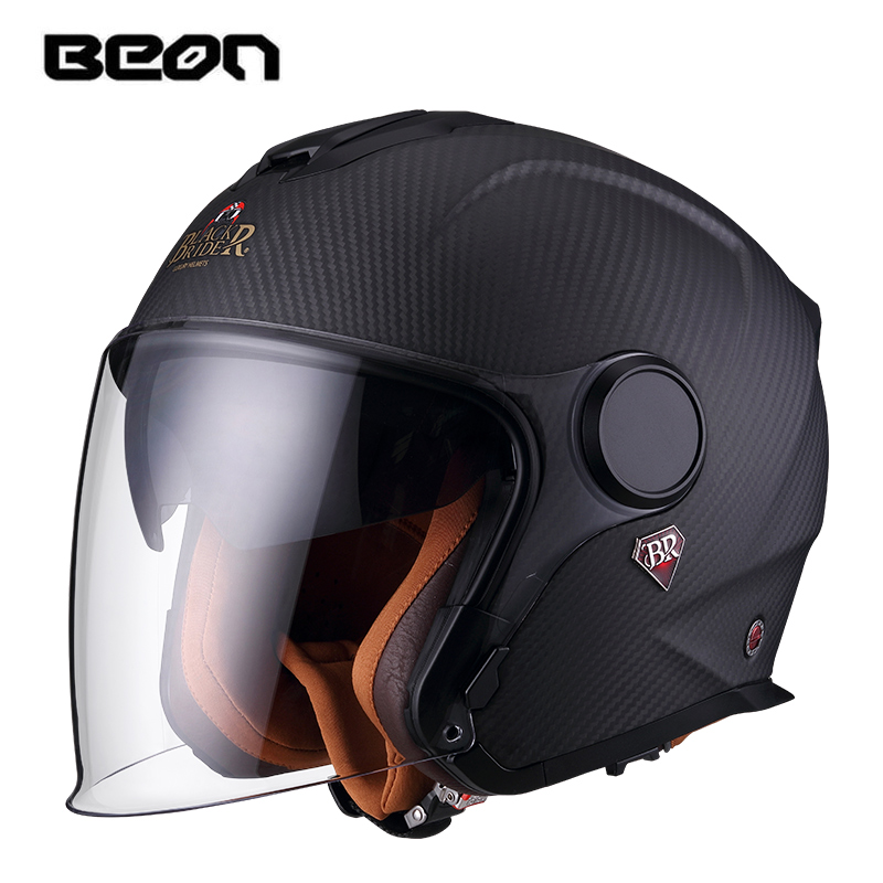 หมวกกันน็อคมอเตอร์ไซค์ BEON BR - Carbon Fiber Lightweight Motorcycle Helmet บทวิจารณ์และราคา