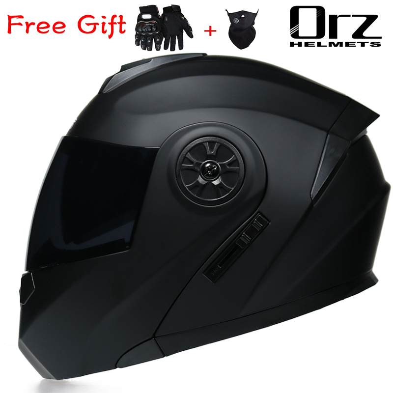 หมวกกันน็อคมอเตอร์ไซค์แบบพลิกไ - Dual Visor Motorcycle Racing Helmet บทวิจารณ์และราคา