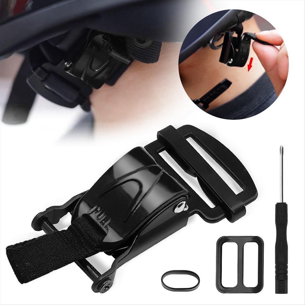ชุดเปลี่ยนหัวเข็มขัดแบบปลดเร็ว - Quick Release Buckle Motorcycle Helmet บทวิจารณ์และราคา